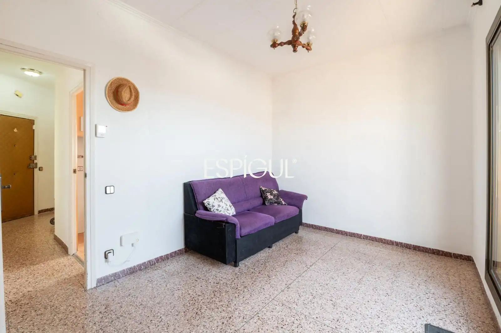 Wohnzimmer von Dachboden zum Verkauf in Barcelona mit Klimaanlage, Heizung und Terrasse
