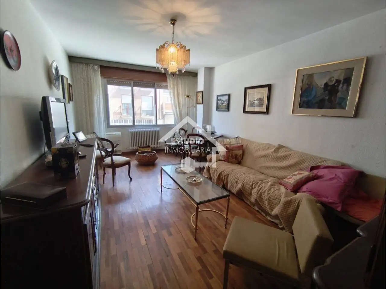 Sala de estar de Piso en venta en Mendavia con Calefacción, Parquet y Trastero