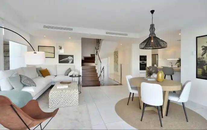 Living room of Apartments for rent in Benalmádena  with Air Conditioner, Oven and Washing machine