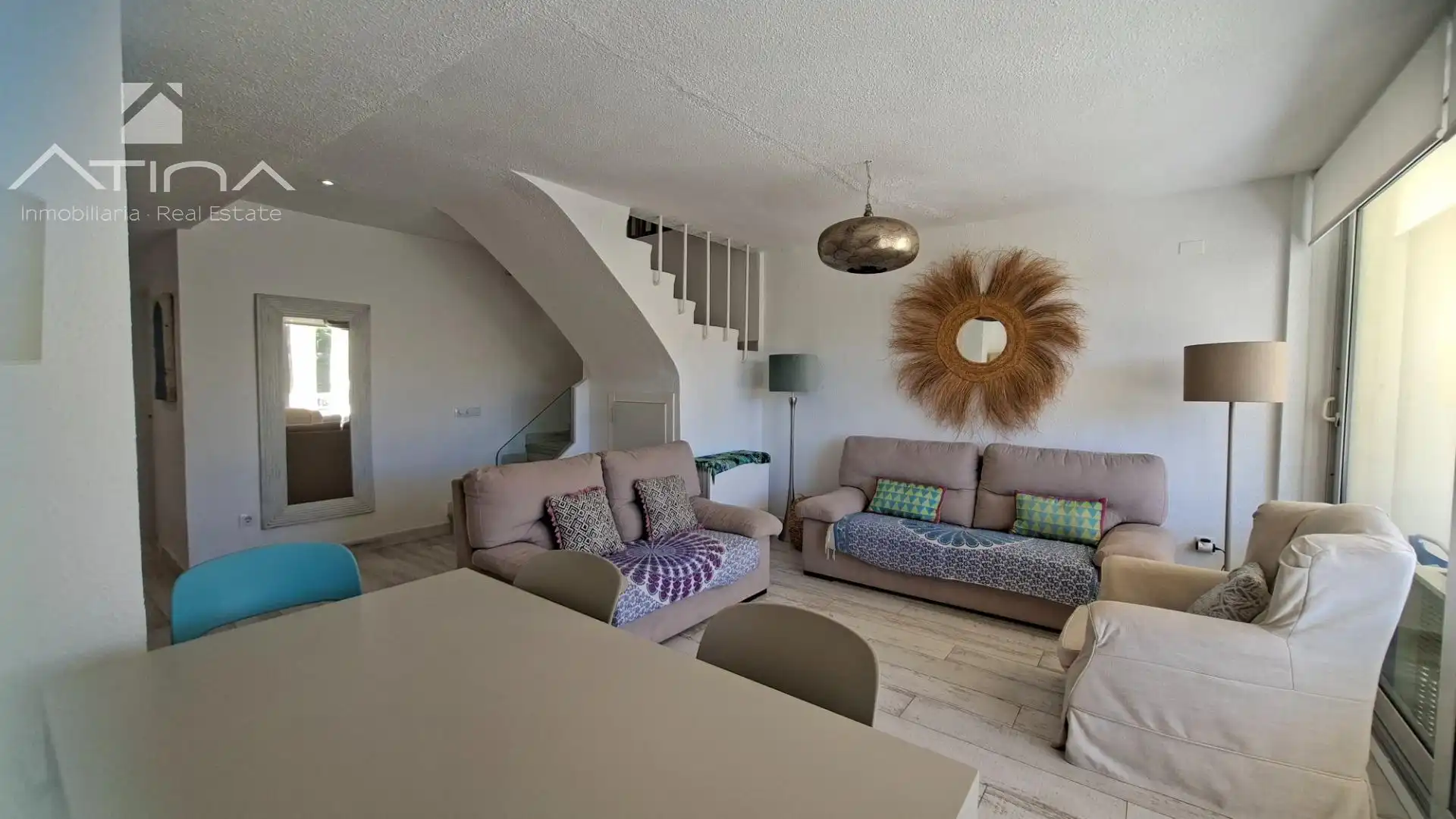Wohnzimmer von Maisonette zum Verkauf in Jávea / Xàbia mit Klimaanlage, Heizung und Privatgarten