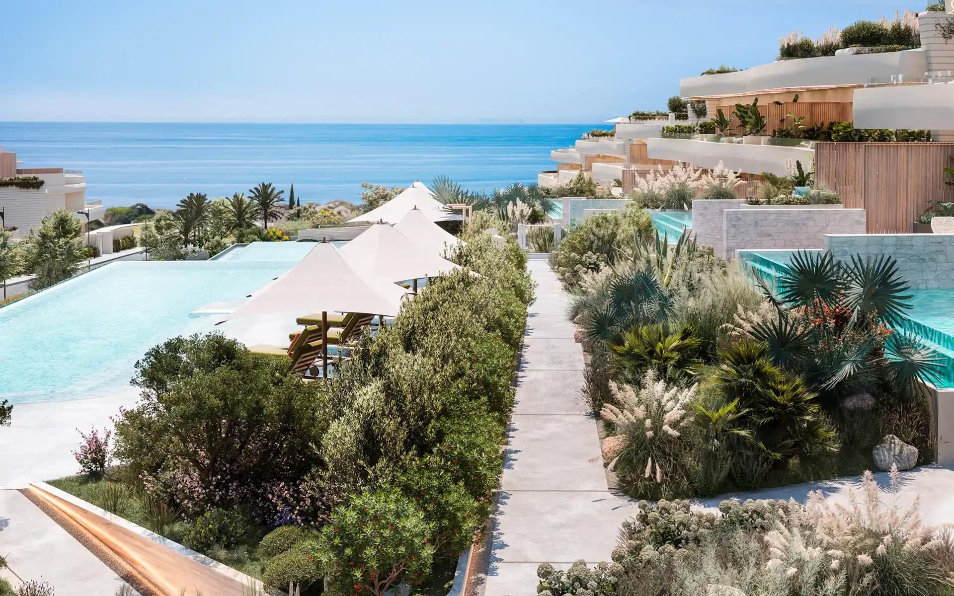 Garden of Single-family semi-detached for sale in Marbella  with Community pool