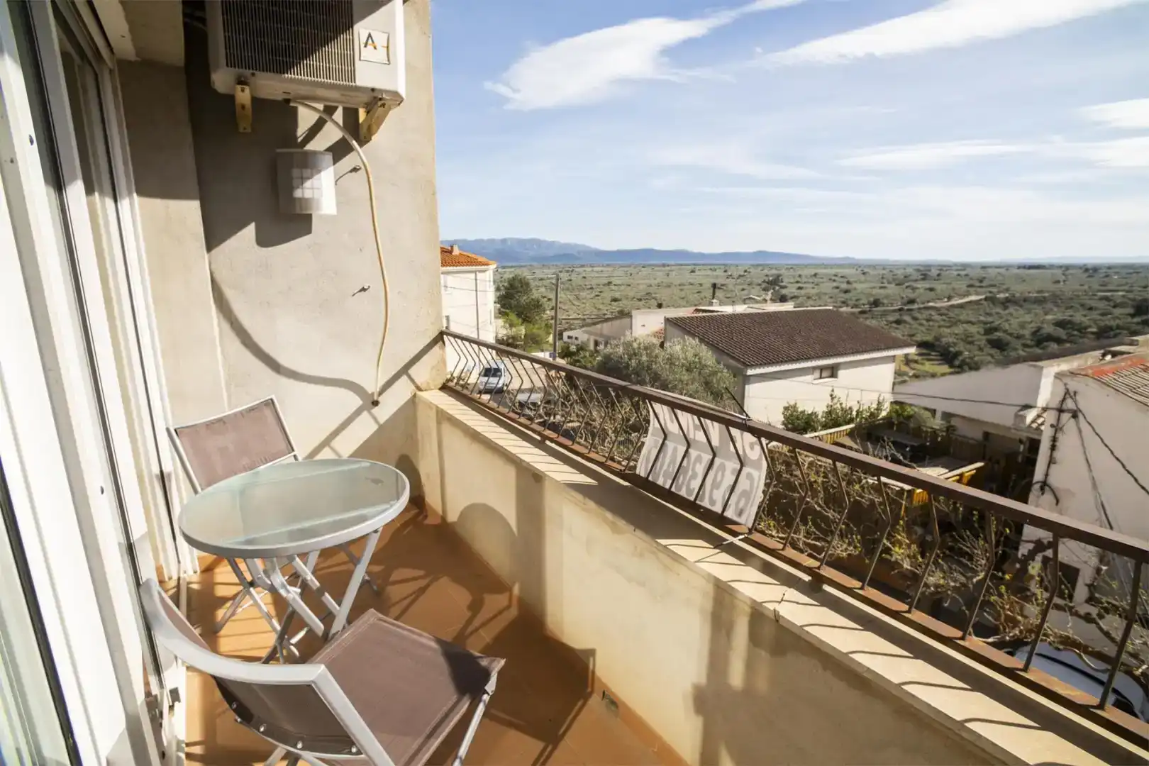 Balcony of Flat for sale in Mas de Barberans  with Air Conditioner, Parquet flooring and Furnished