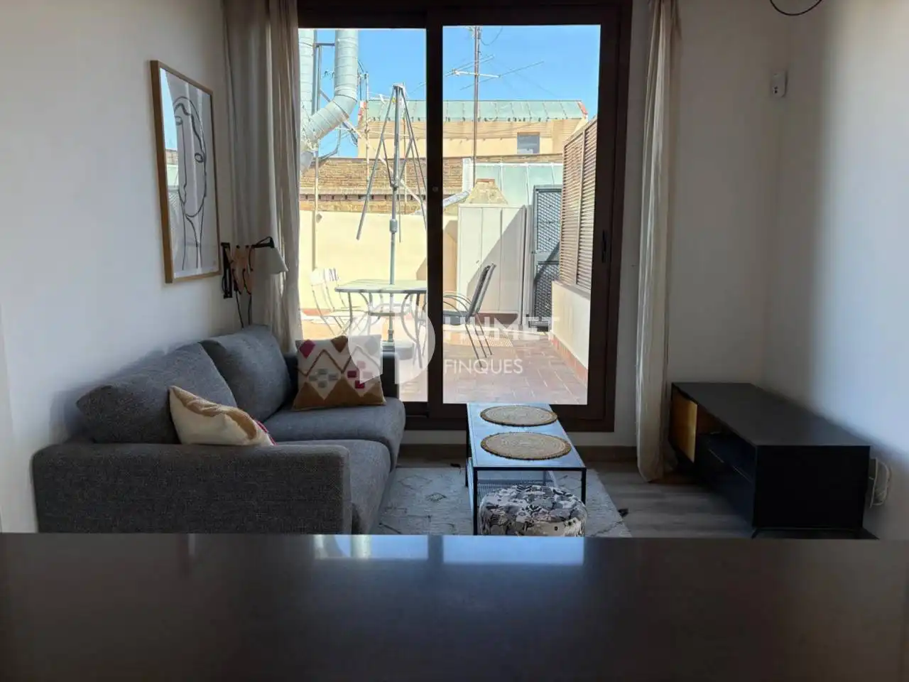Sala de estar de Ático en venta en Barcelona con Aire acondicionado, Calefacción y Parquet
