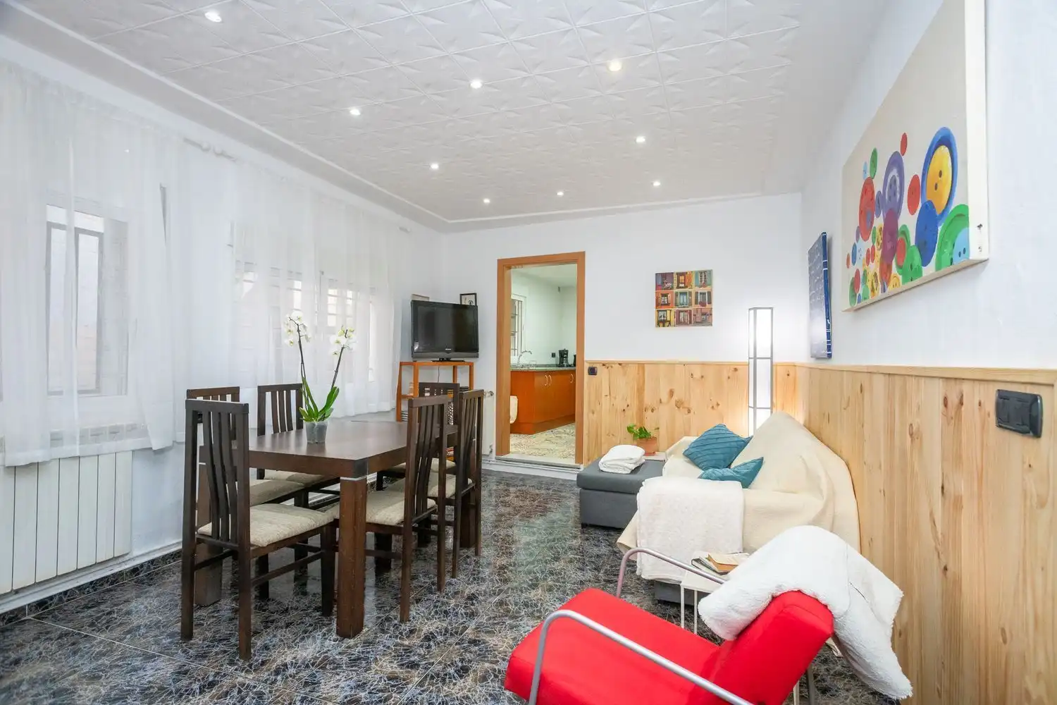 Sala de estar de Piso de alquiler en Girona con Calefacción, Terraza y Trastero
