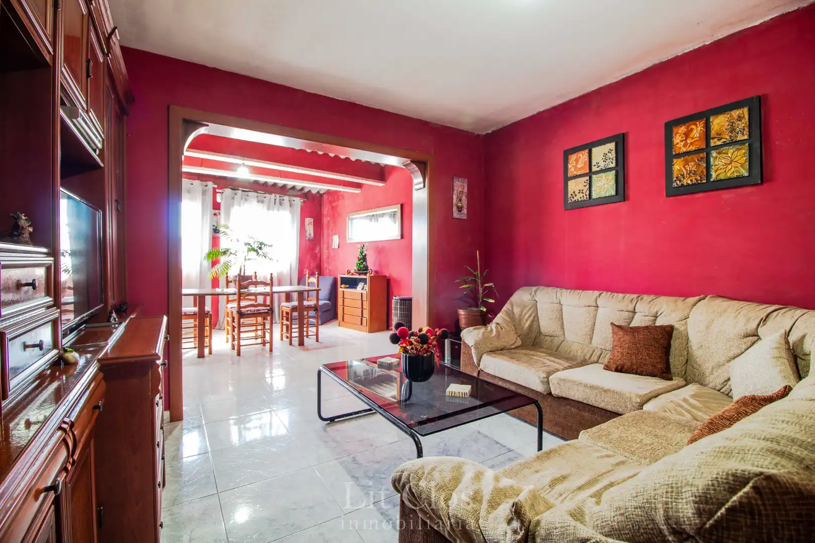 Sala de estar de Casa o chalet en venta en Ponte Caldelas con Jardín privado, Terraza y Amueblado