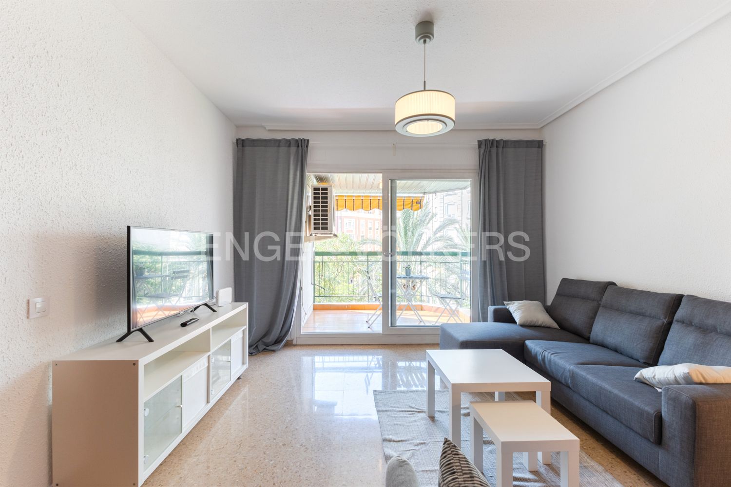 Living room of Apartment to rent in  Valencia Capital  with Air Conditioner, Heating and Terrace