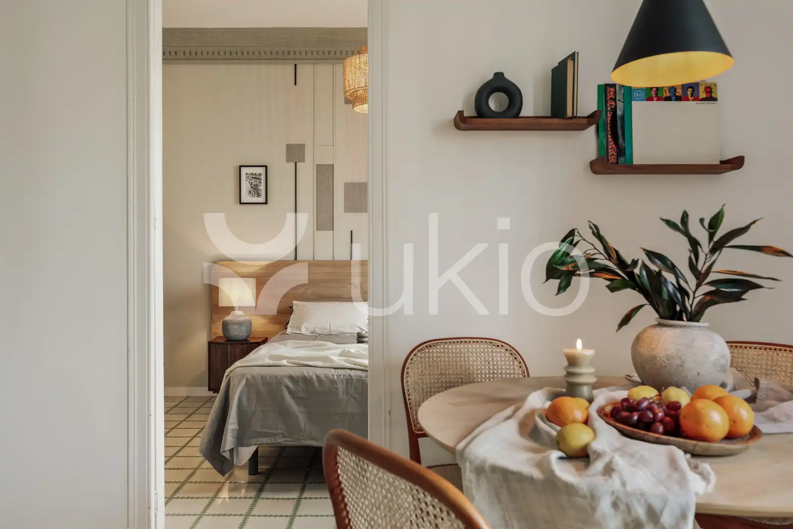 Habitación de Apartamento de alquiler en Barcelona con Aire acondicionado, Calefacción y Amueblado
