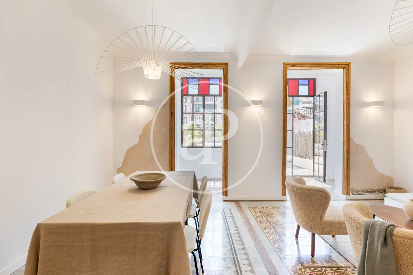 Esszimmer von Wohnung zum Verkauf in Barcelona mit Klimaanlage, Heizung und Terrasse