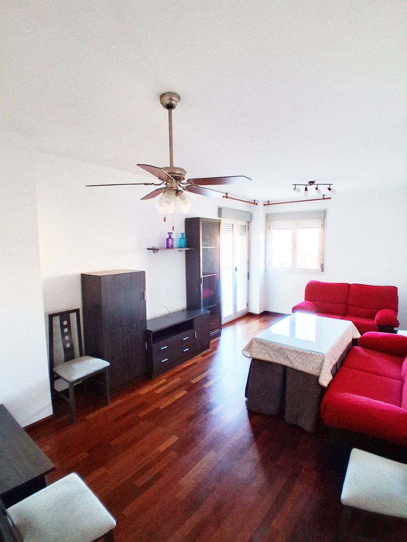 Living room of Flat to rent in  Granada Capital  with Heating, Private garden and Parquet flooring