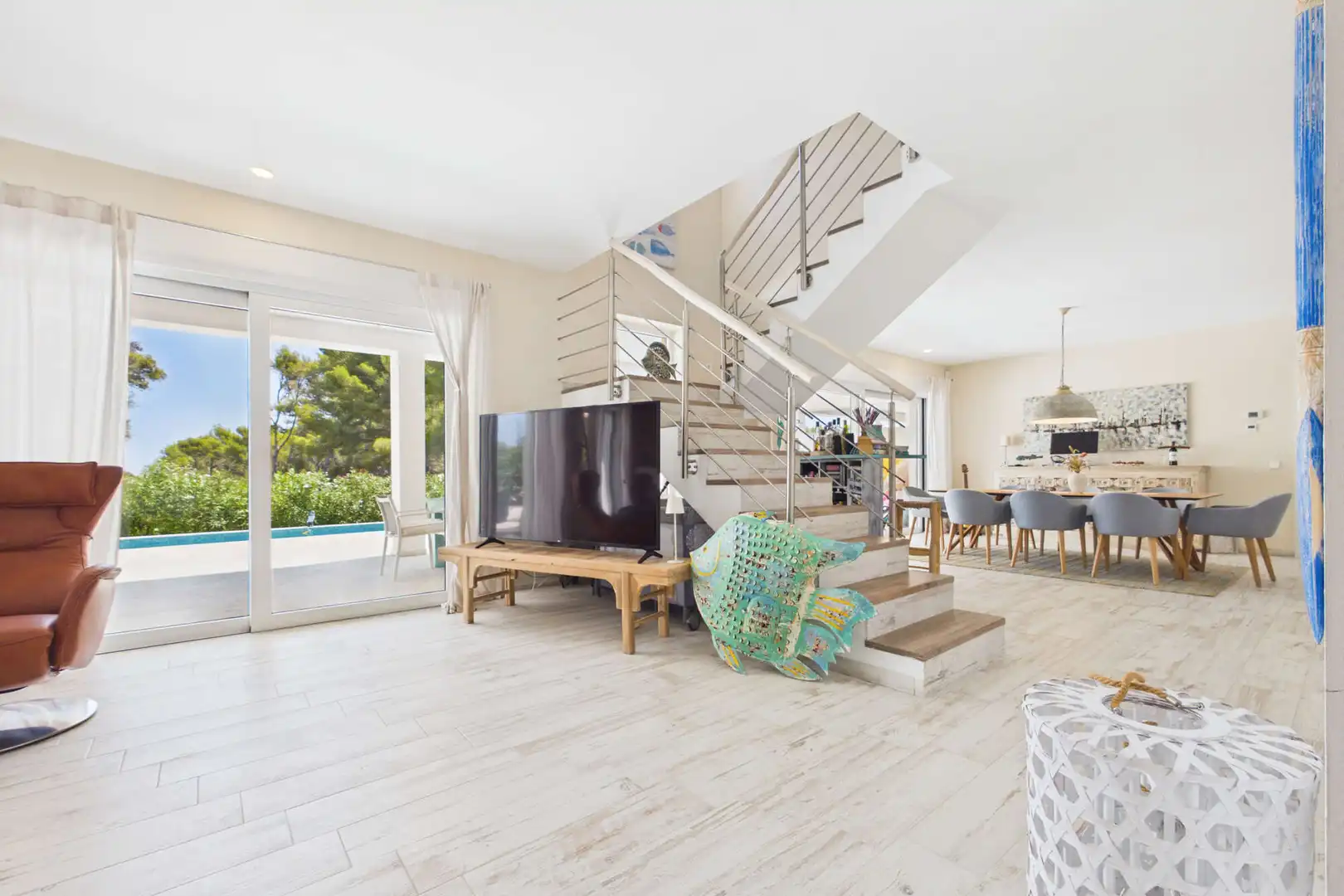 Wohnzimmer von Haus oder Chalet zum Verkauf in Capdepera mit Klimaanlage, Heizung und Terrasse