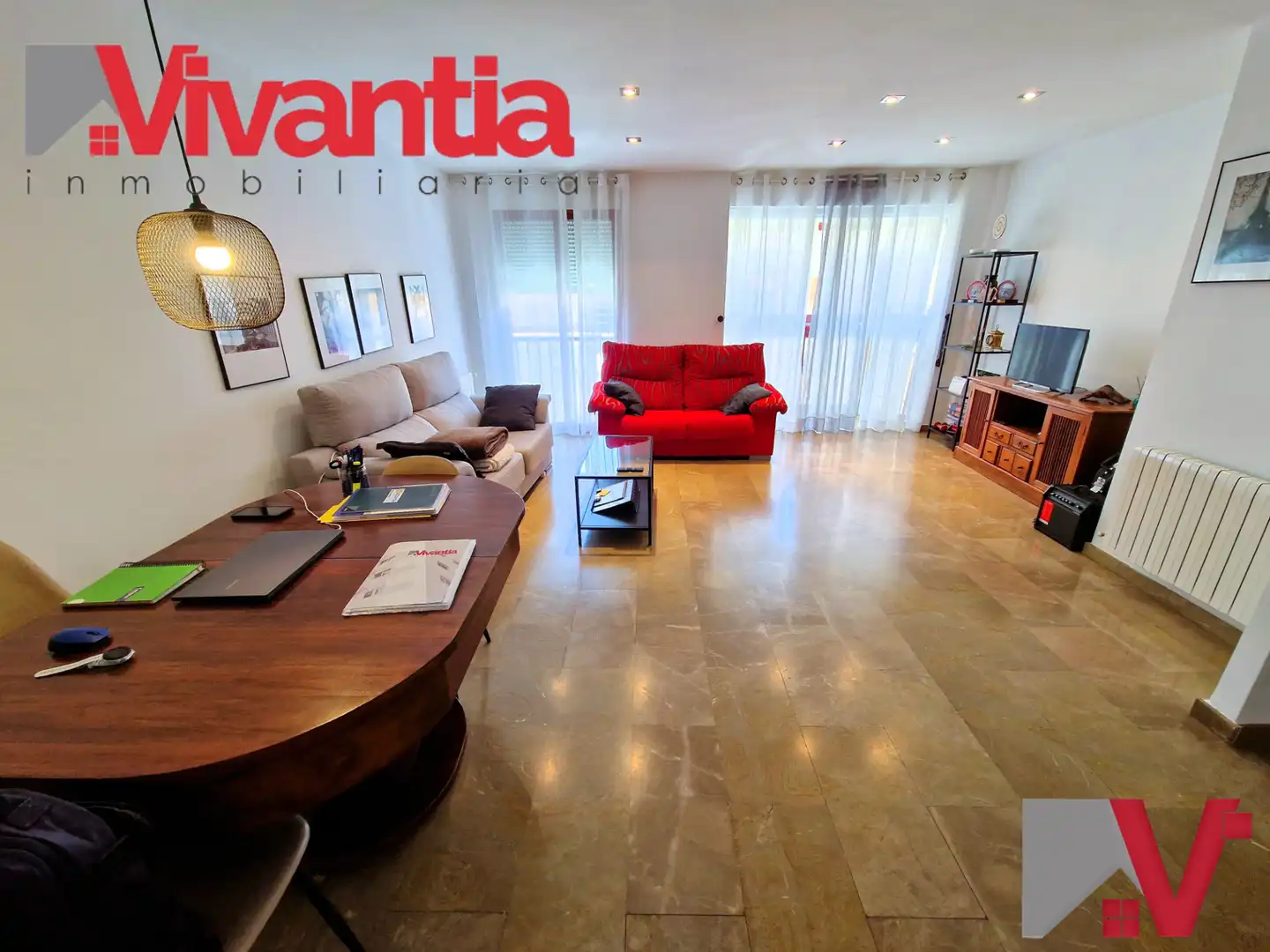 Living room of Flat for sale in Lorca  with Air Conditioner, Heating and Furnished