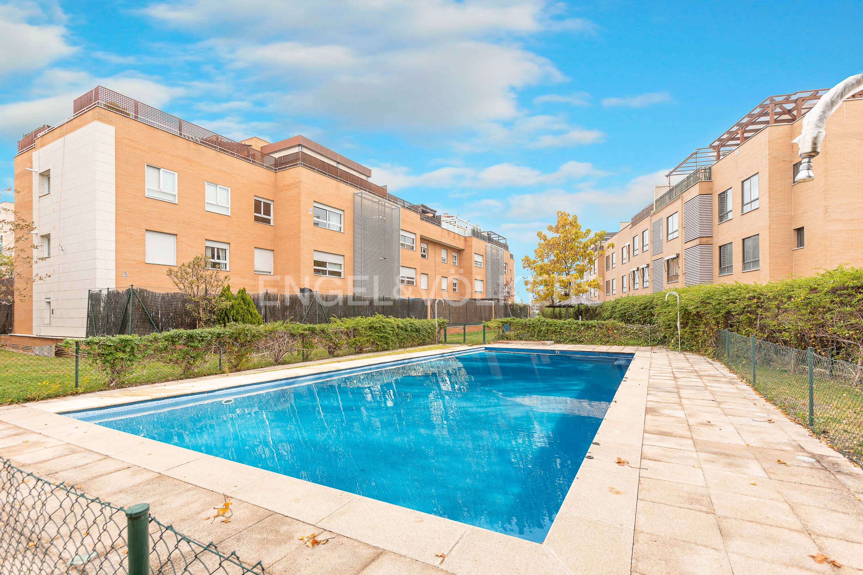 Piscina de Apartament de lloguer en  Madrid Capital amb Aire condicionat, Calefacció i Jardí privat
