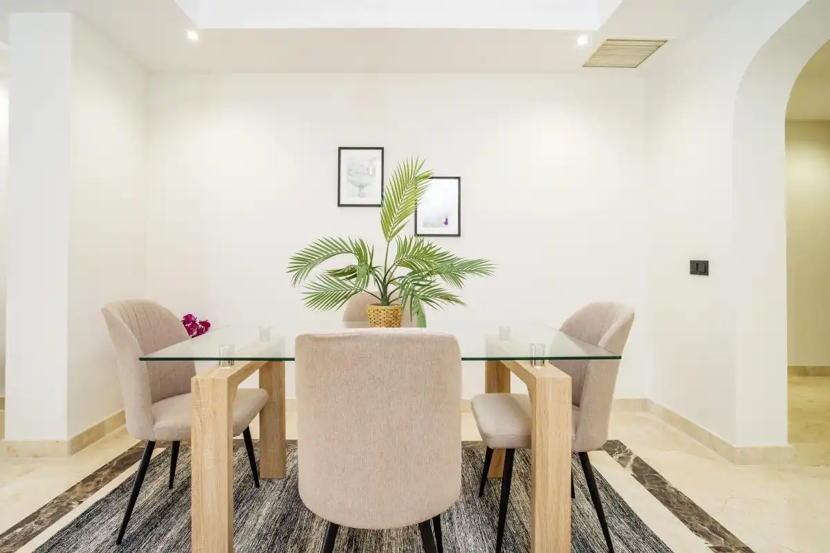 Dining room of Flat for sale in Marbella  with Air Conditioner, Heating and Private garden