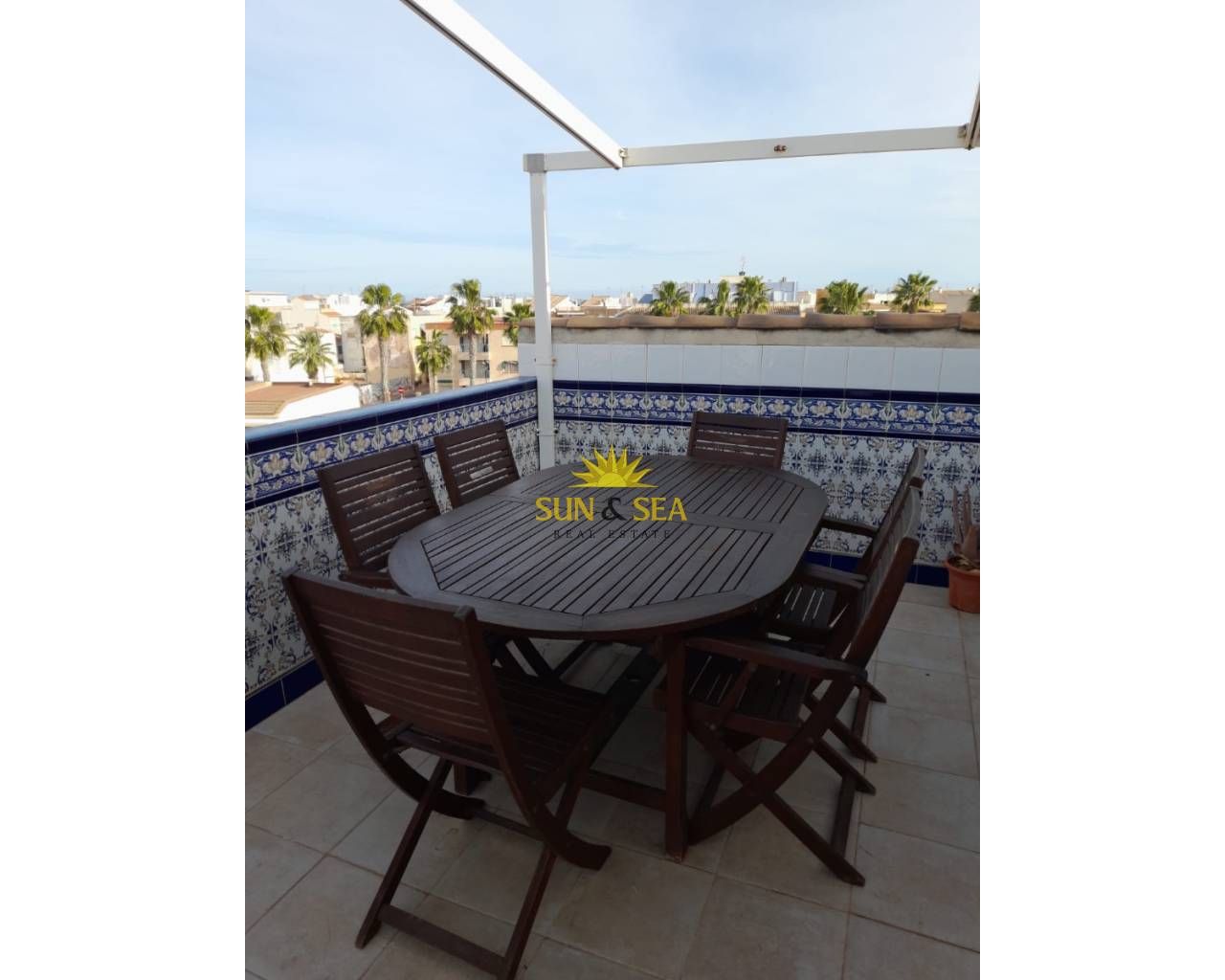 Terrasse von Dachboden miete in Los Alcázares mit Heizung, Terrasse und Möbliert