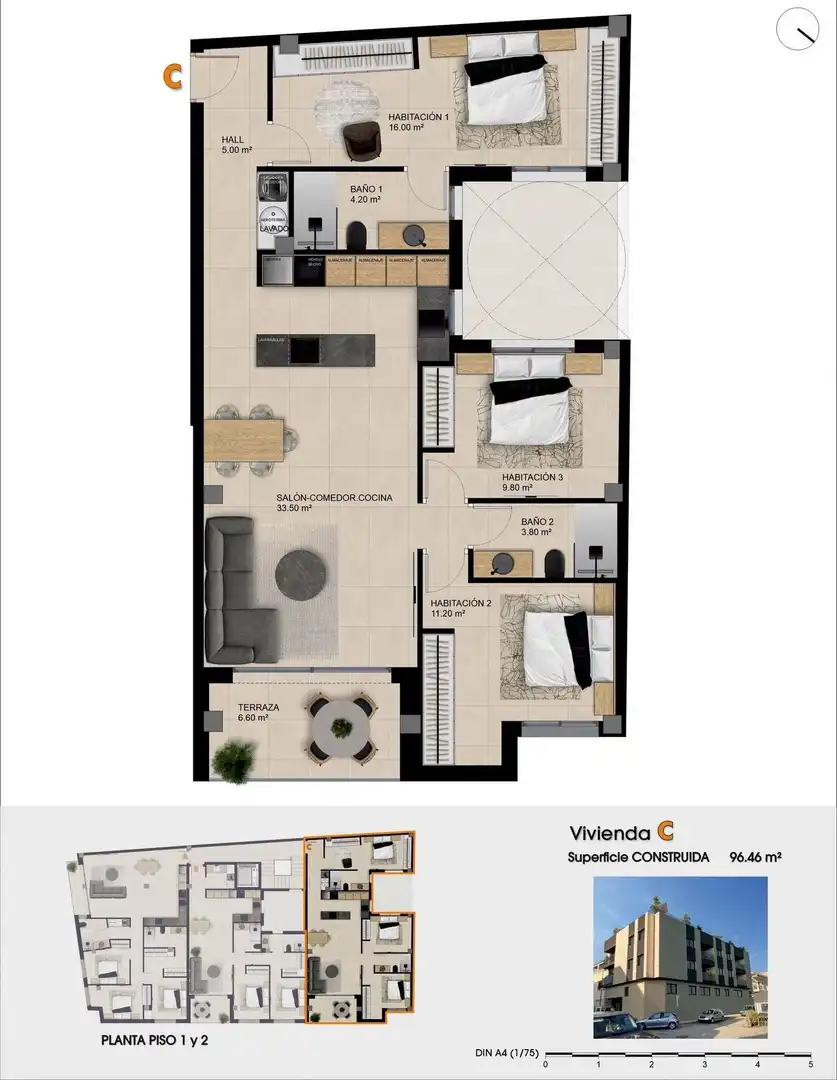Ático en venta en Catral con Aire acondicionado, Terraza y Piscina