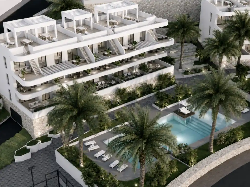 Vista exterior de Apartament en venda en Finestrat amb Piscina