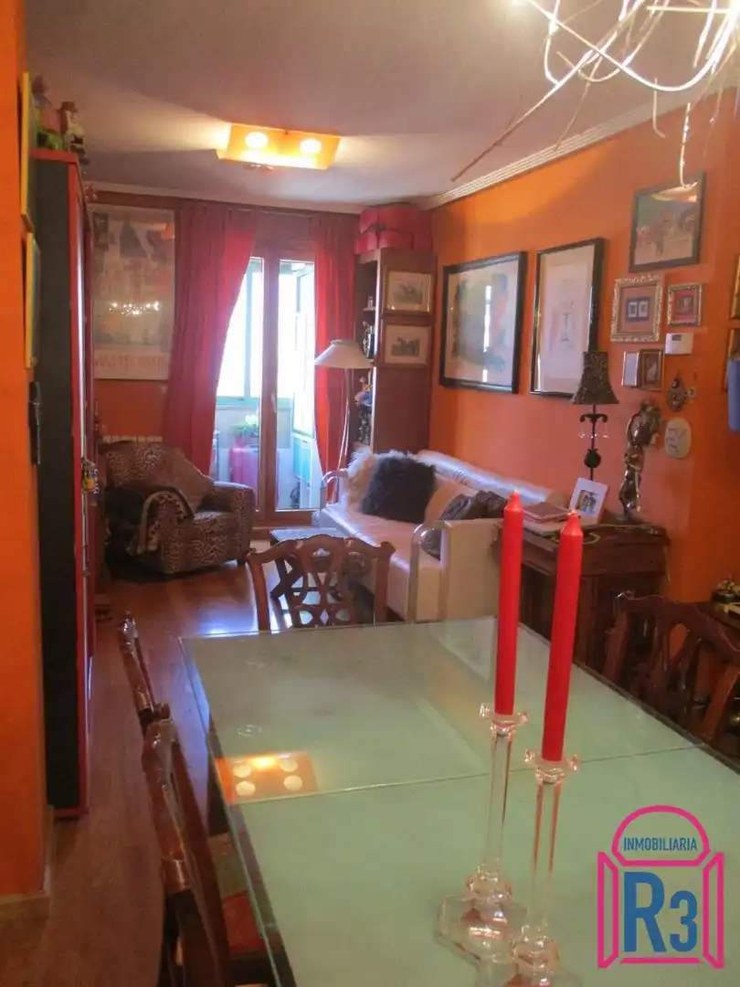 Sala d'estar de Apartament en venda en León Capital  amb Calefacció, Terrassa i Traster