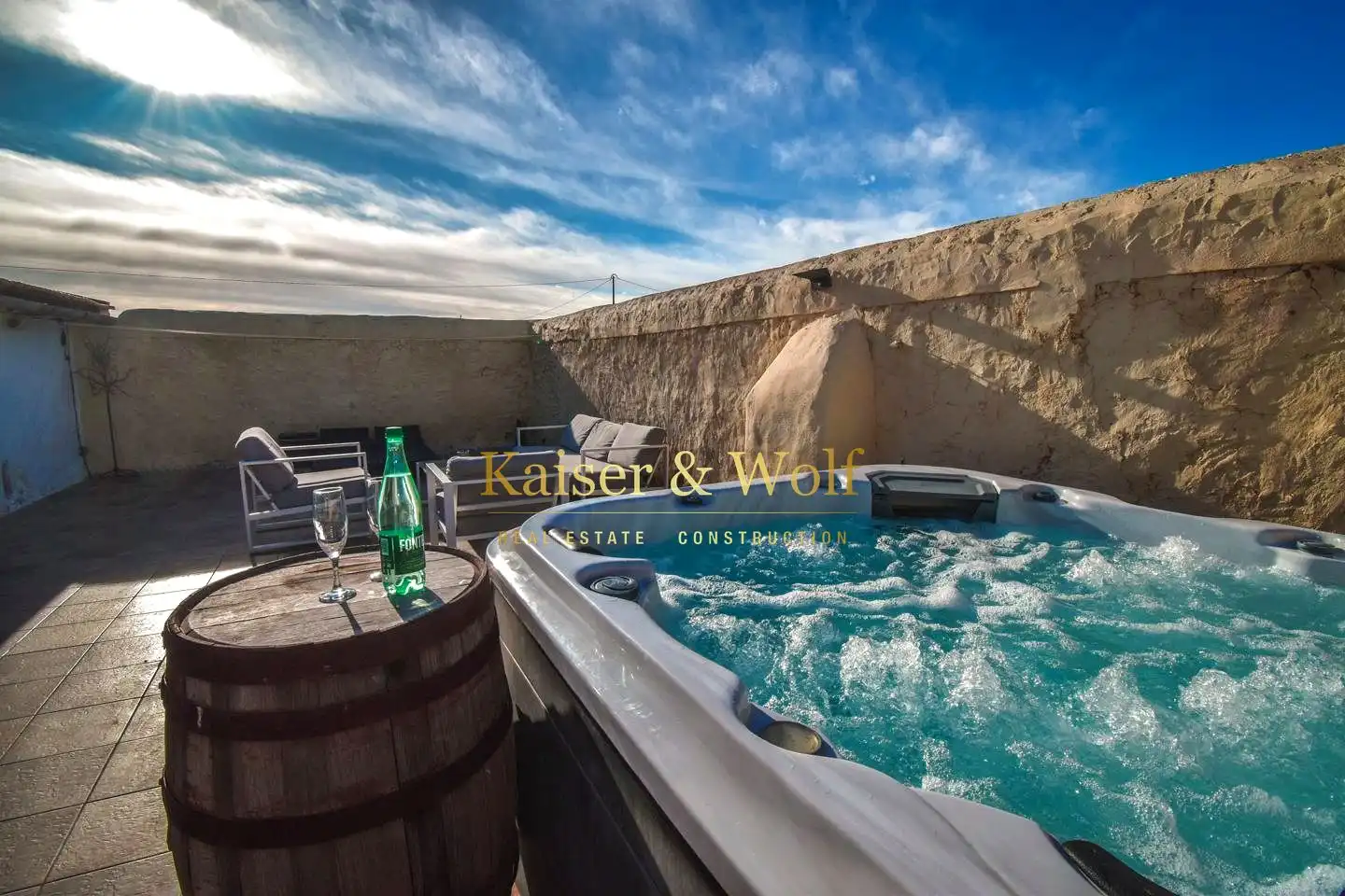 Terraza de Finca rústica en venta en Elche / Elx con Aire acondicionado y Jardín privado