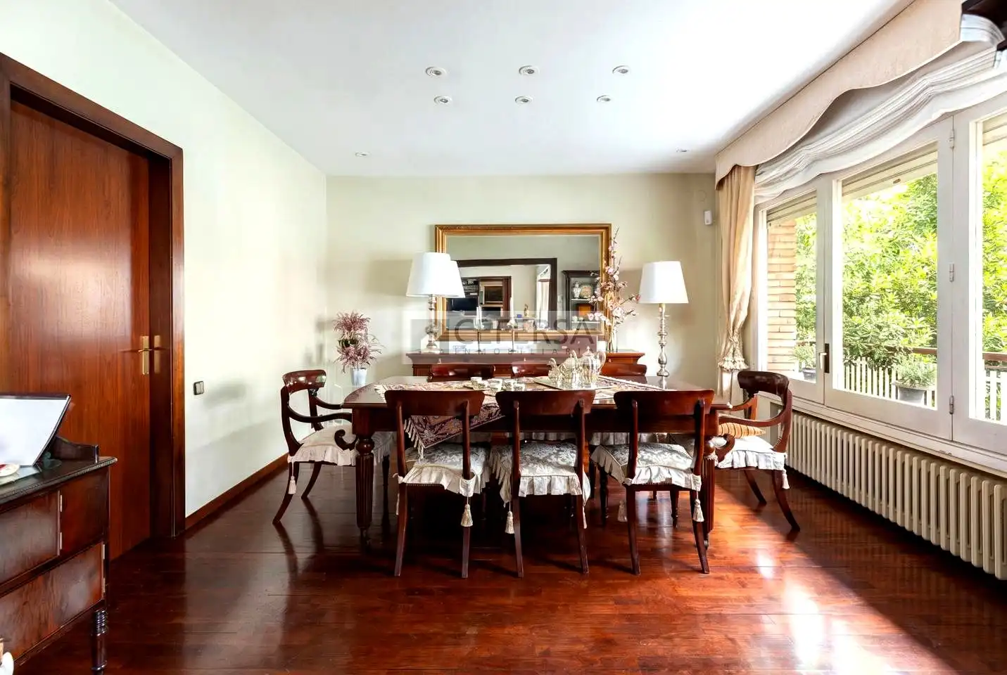 Esszimmer von Wohnung zum Verkauf in Barcelona mit Heizung, Parkett und Terrasse