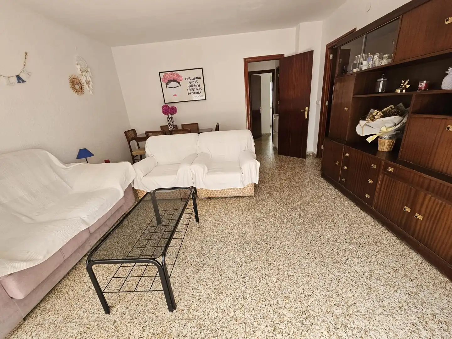 Sala d'estar de Casa adosada en venda en Sueca amb Aire condicionat, Terrassa i Moblat