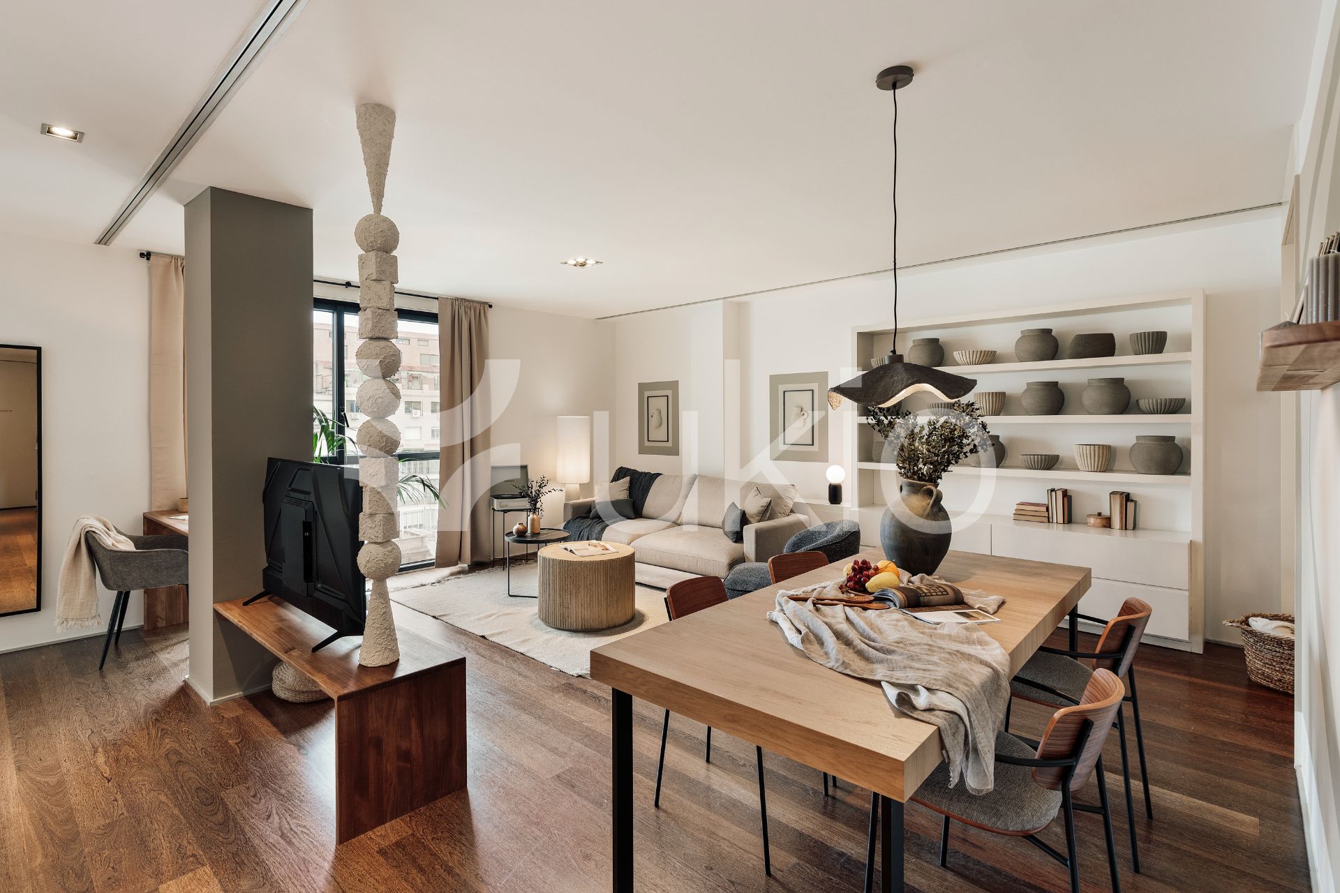 Living room of Apartment to rent in  Barcelona Capital  with Air Conditioner, Heating and Furnished