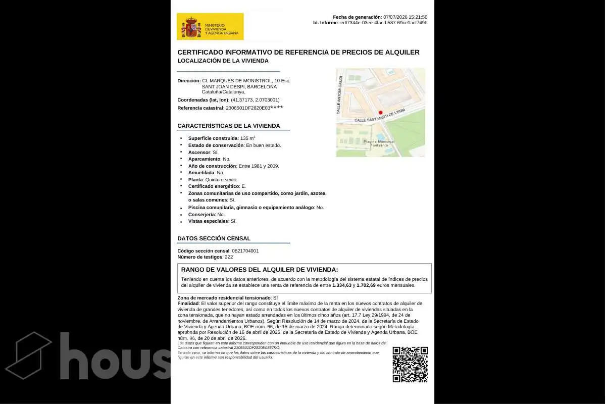 Aparcament de Àtic de lloguer en Sant Joan Despí amb Aire condicionat, Calefacció i Parquet