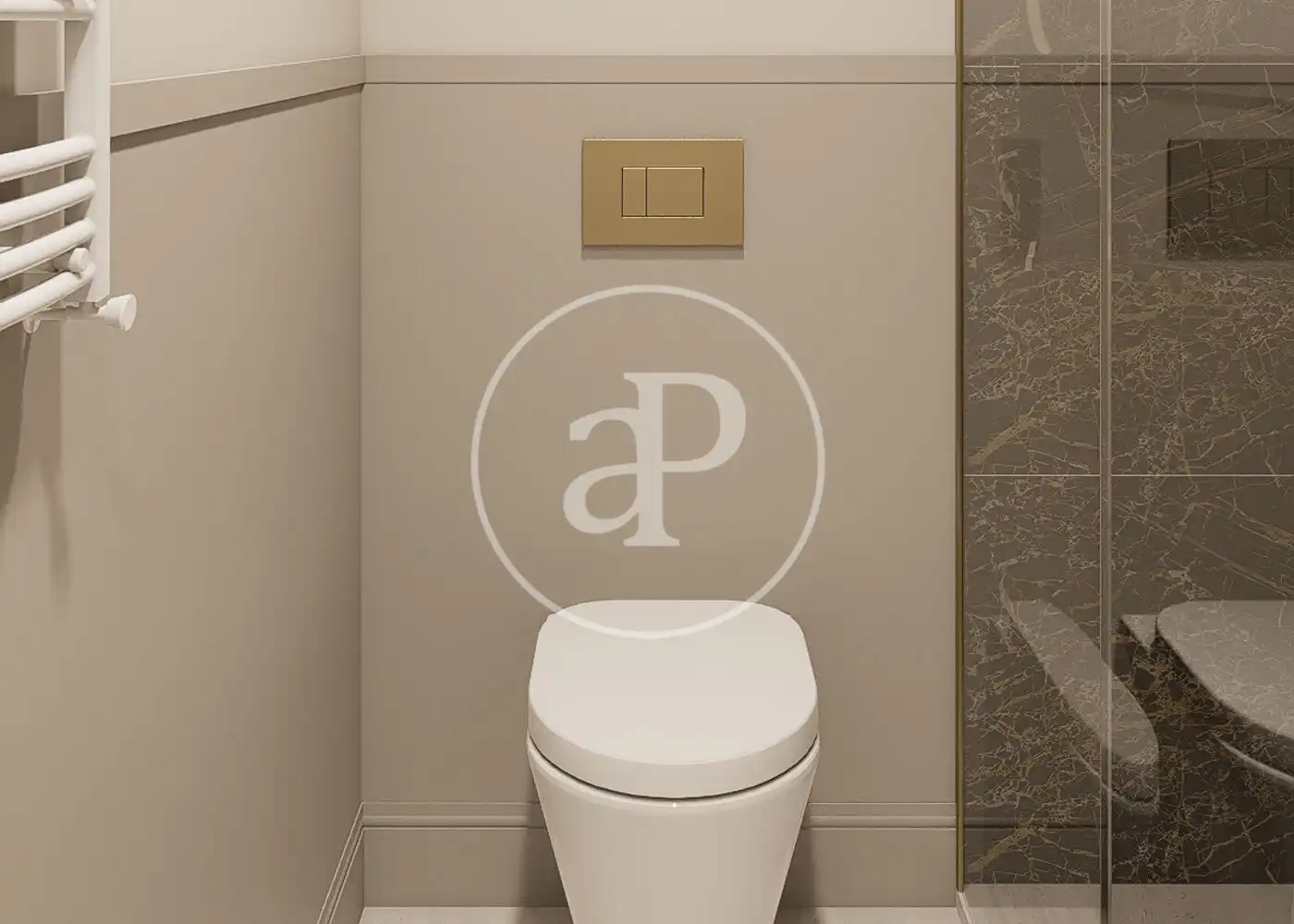 Badezimmer von Wohnung zum Verkauf in Madrid mit Klimaanlage, Heizung und Möbliert