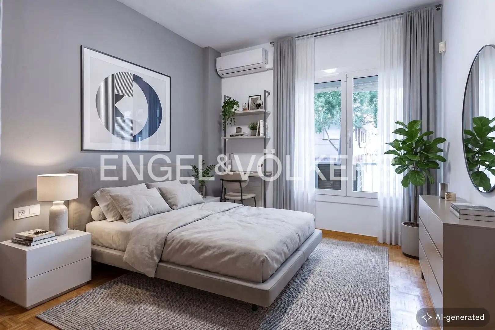 Schlafzimmer von Wohnung zum Verkauf in Barcelona mit Klimaanlage, Heizung und Parkett
