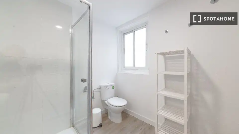 Baño de Piso para compartir en Madrid con Aire acondicionado, Calefacción y Amueblado
