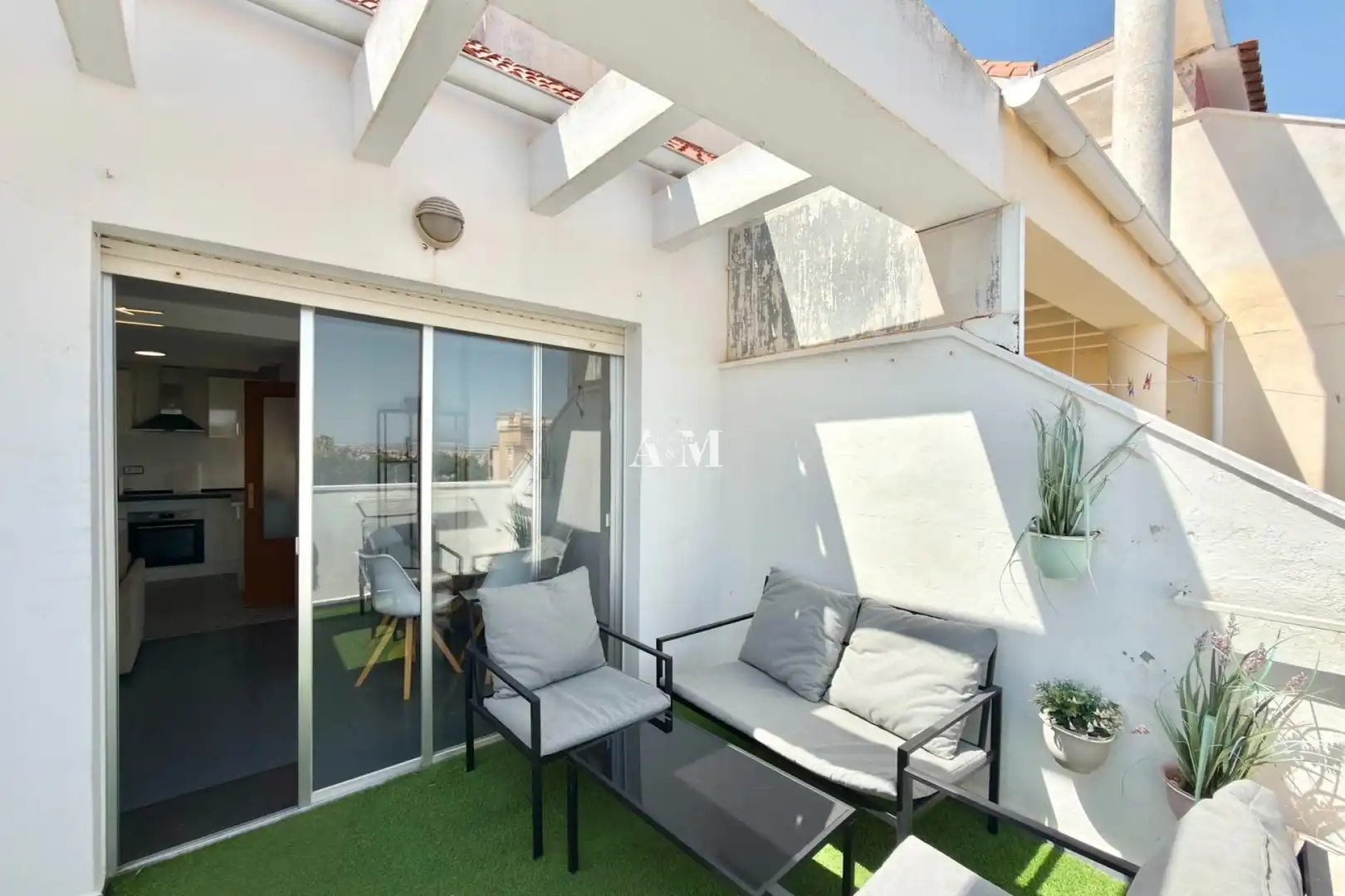 Terrace of Flat for rent in Torrevieja  with Terrace, Furnished and Washing machine