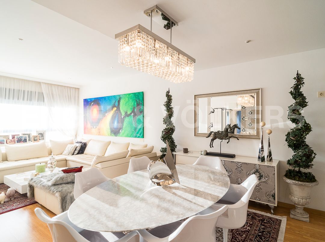 Dining room of Apartment to rent in L'Hospitalet de Llobregat  with Air Conditioner, Heating and Parquet flooring