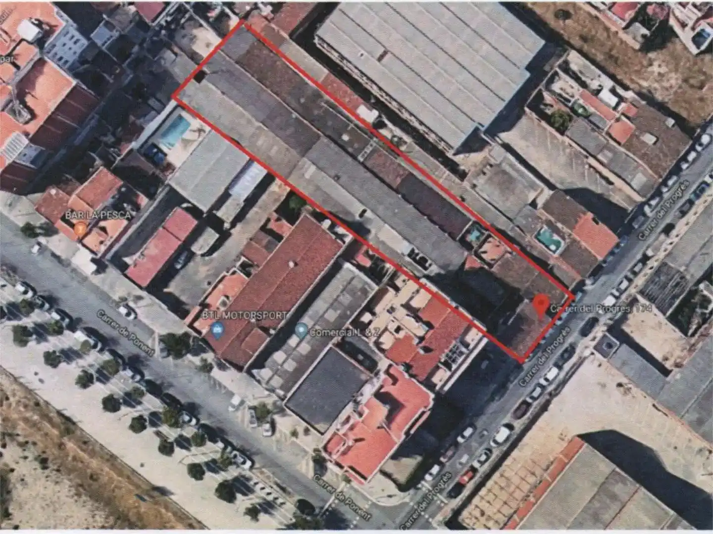 Außenansicht von Fabrikhallen zur Miete in Badalona