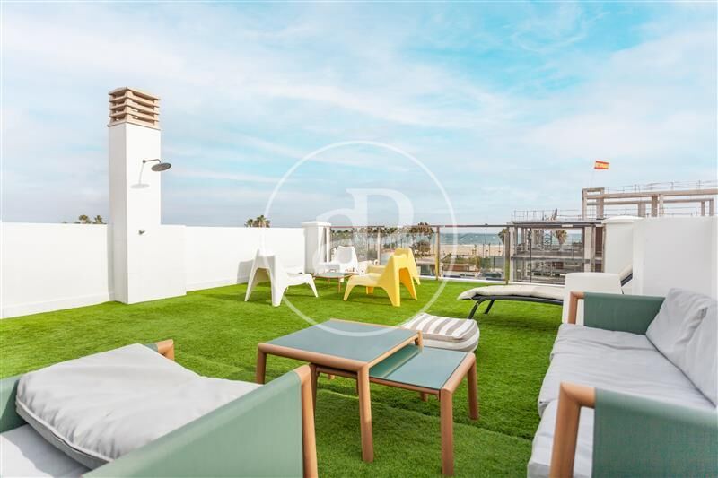Terrace of Flat to rent in  Valencia Capital  with Air Conditioner, Heating and Private garden