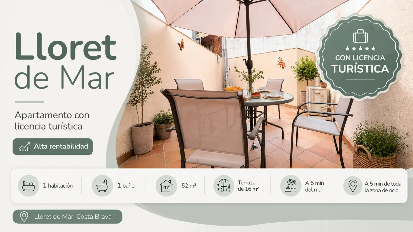 Terrassa de Apartament en venda en Lloret de Mar amb Aire condicionat, Calefacció i Terrassa
