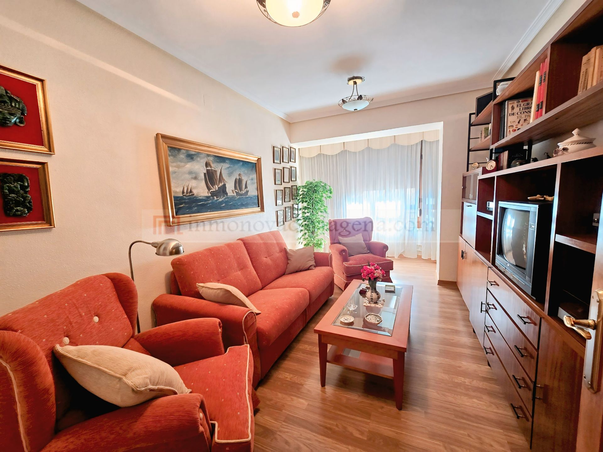 Sala de estar de Piso en venta en Cartagena con Aire acondicionado, Amueblado y Balcón