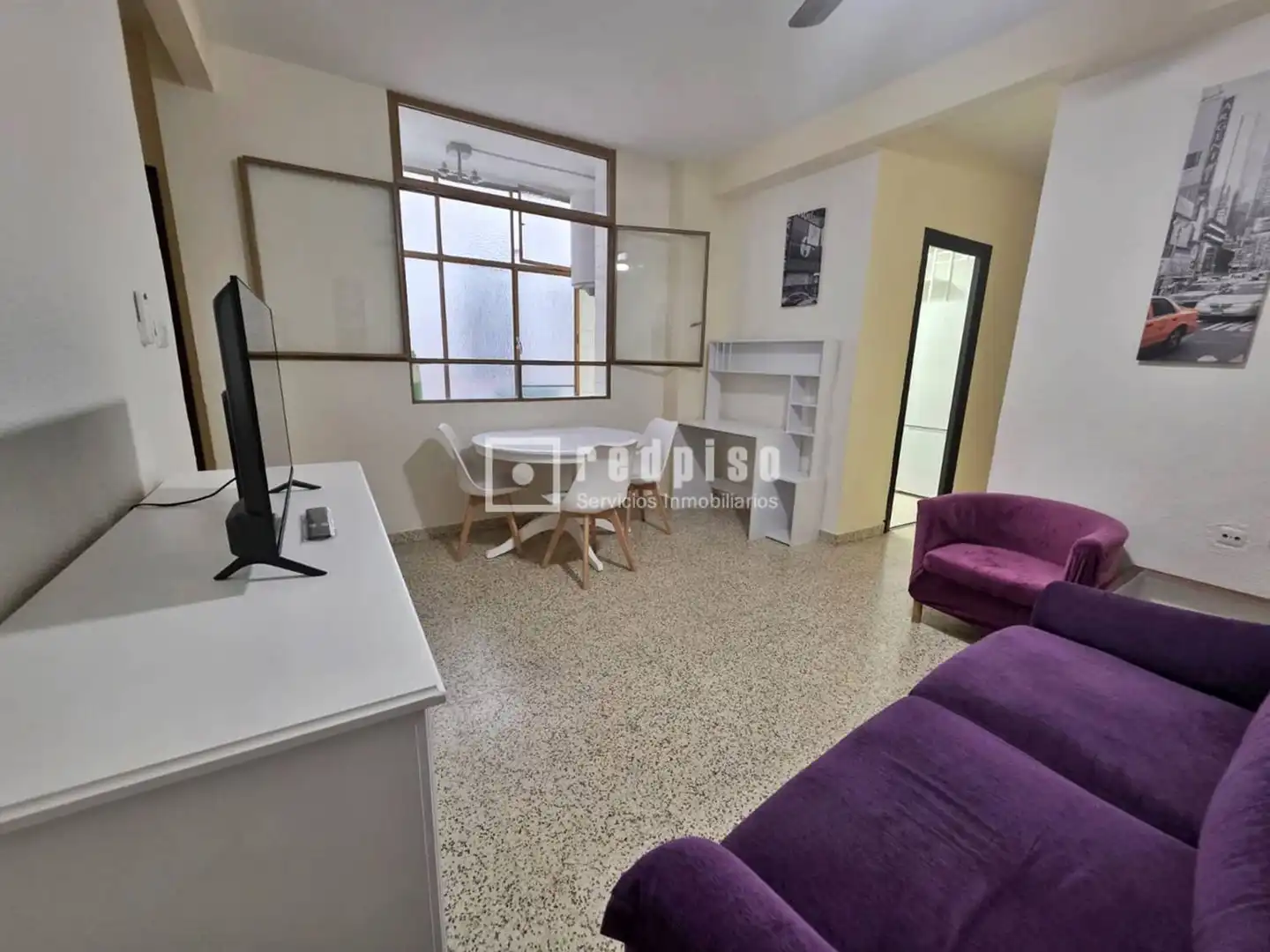 Sala d'estar de Pis de lloguer en Murcia amb Terrassa i Moblat
