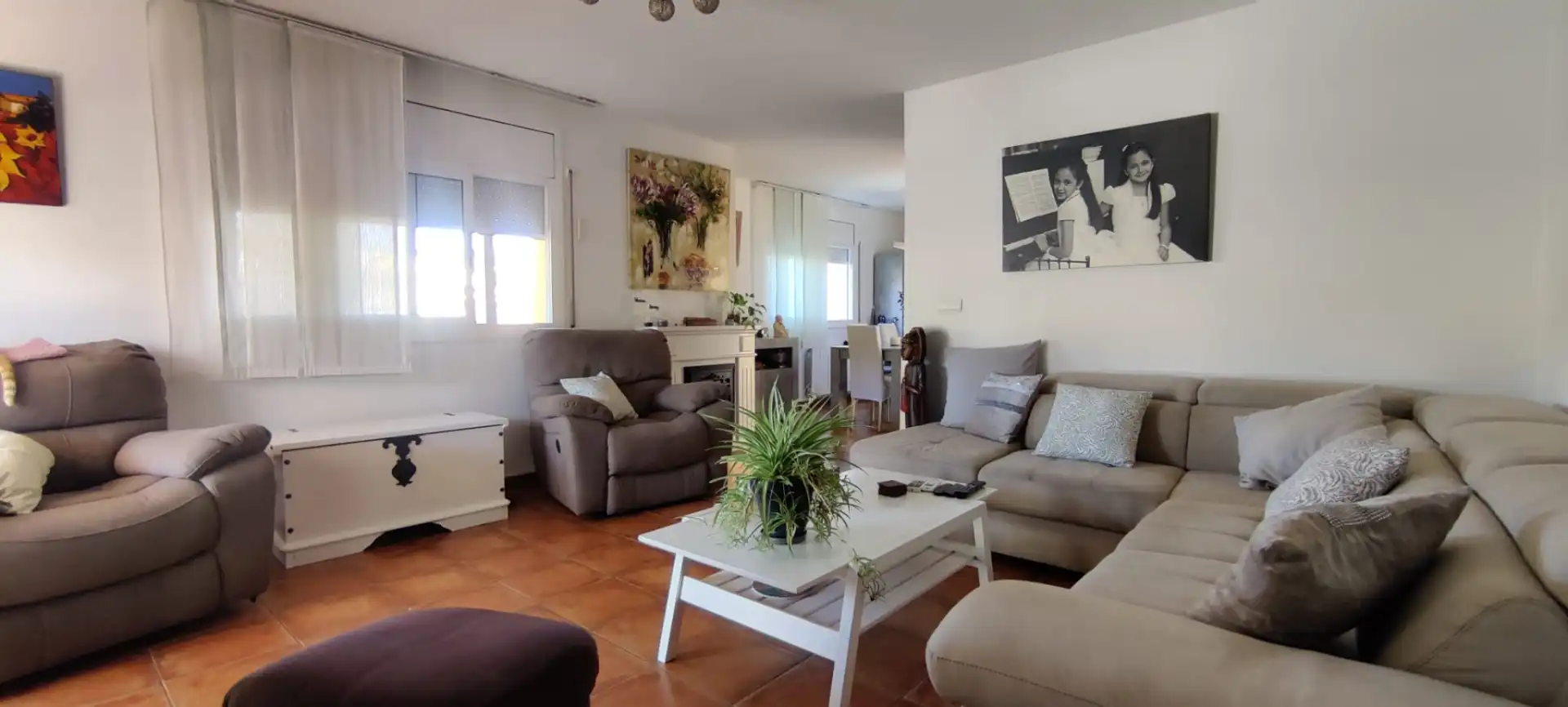 Sala de estar de Casa o chalet en venta en Cunit con Aire acondicionado, Calefacción y Jardín privado