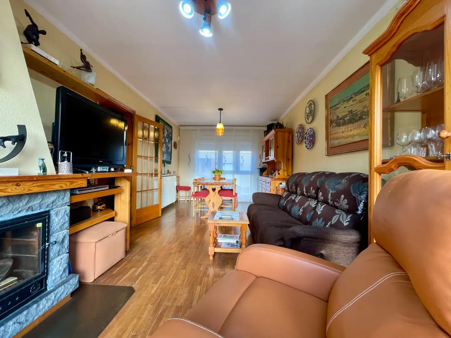 Sala de estar de Casa o chalet en venta en Sant Pau de Segúries con Aire acondicionado, Jardín privado y Terraza