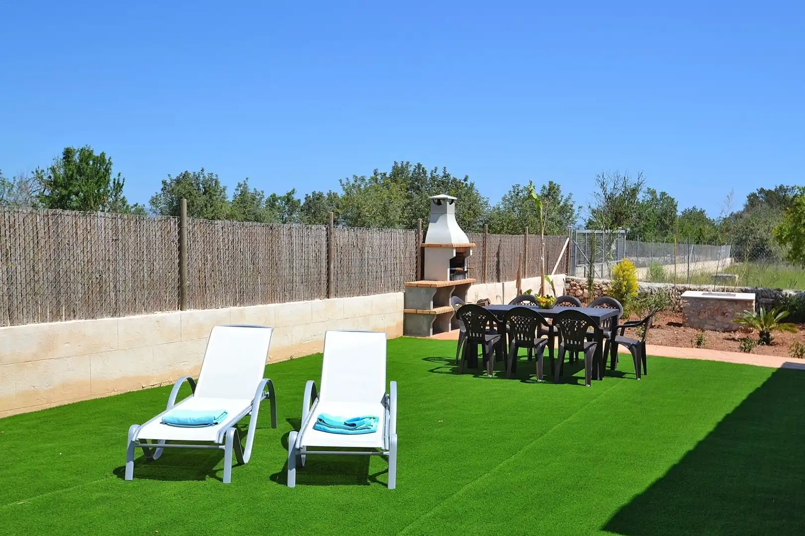 Terrace of Country homes for rent in Llubí  with Private garden, Terrace and Swimming Pool
