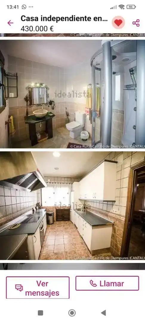 Cocina de Casa o chalet en venta en Cantalojas con Parquet, Amueblado y Horno