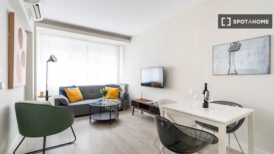 Sala de estar de Piso de alquiler en Madrid con Aire acondicionado, Calefacción y Amueblado