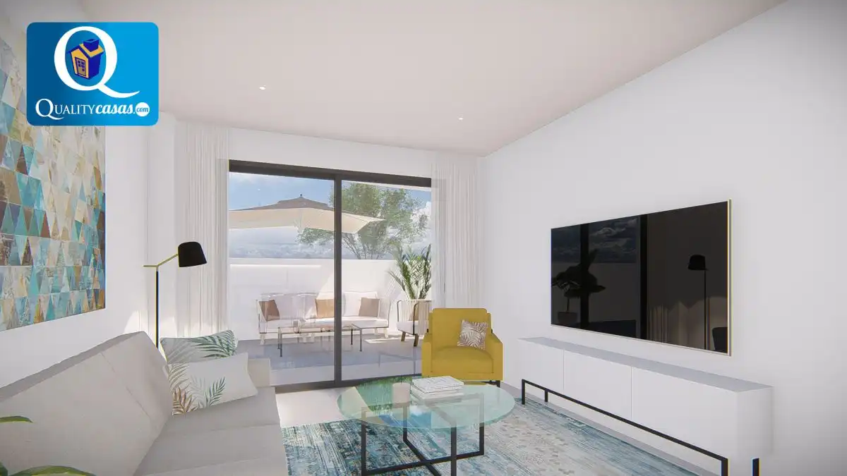 Sala de estar de Piso en venta en Villajoyosa / La Vila Joiosa con Terraza