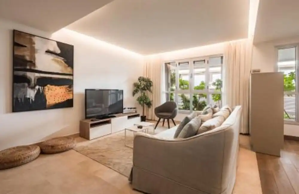 Living room of Apartments for rent in Marbella  with Air Conditioner, Terrace and Swimming Pool
