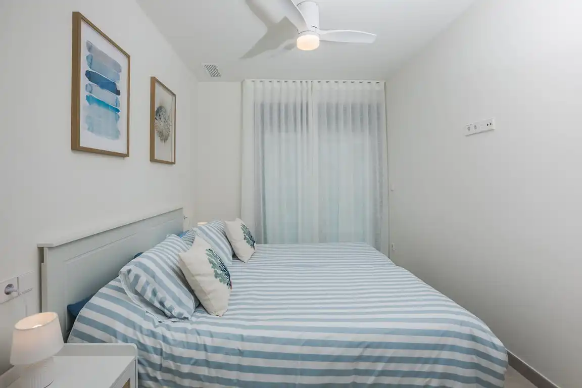 Schlafzimmer von Wohnungen zur Miete in Jávea / Xàbia mit Klimaanlage, Privatgarten und Schwimmbad