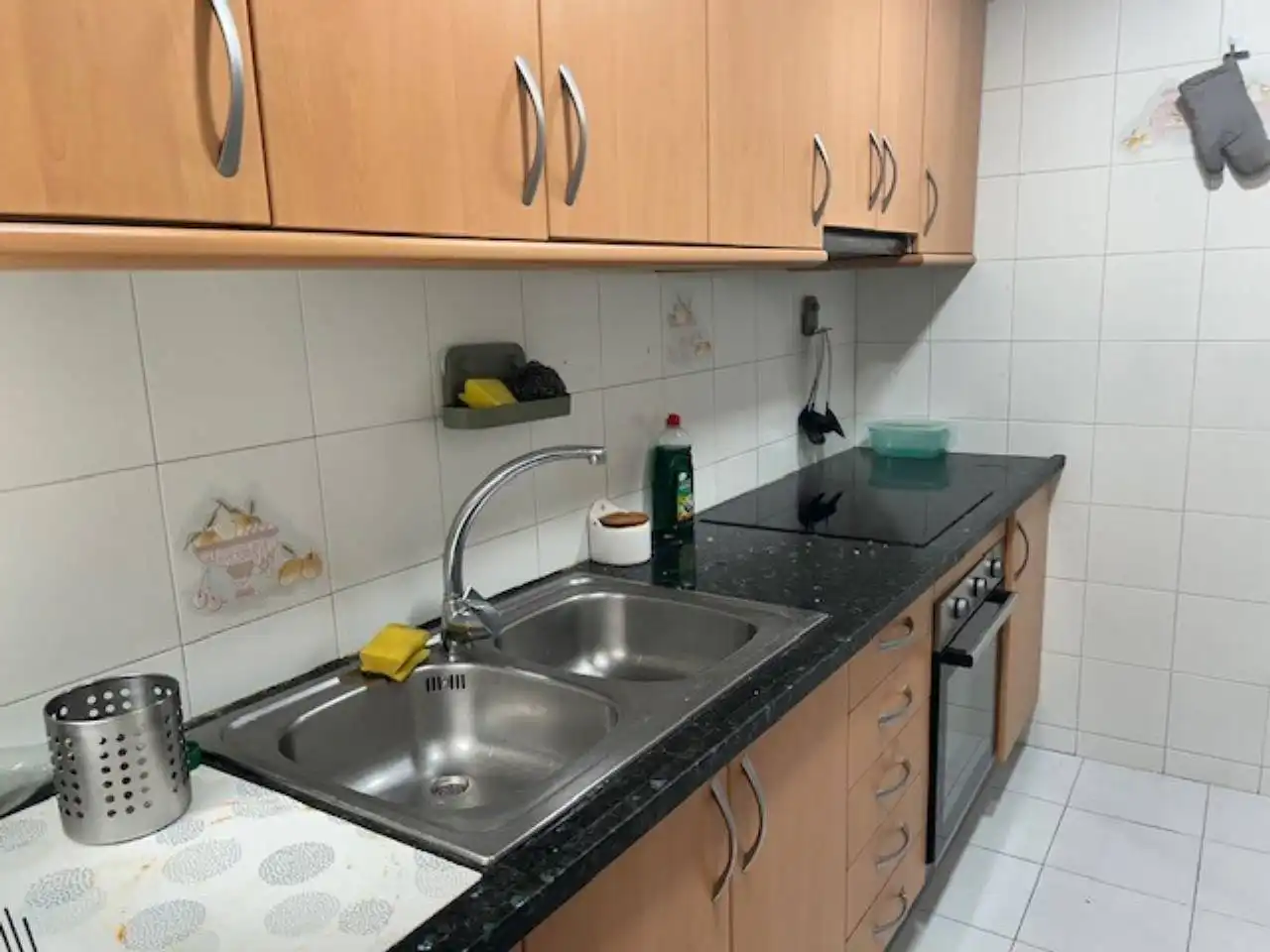 Küche von Wohnung zur Miete in Terrassa mit Heizung, Möbliert und Balkon
