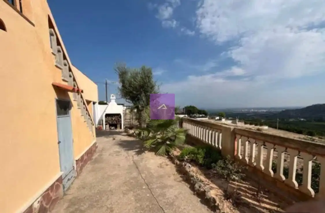 Exterior view of Houses for sale in Villanueva de Castellón  with Terrace, Storage room and Swimming Pool
