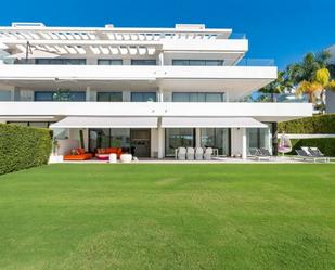 Exterior view of Flat for sale in Estepona  with Air Conditioner, Private garden and Storage room