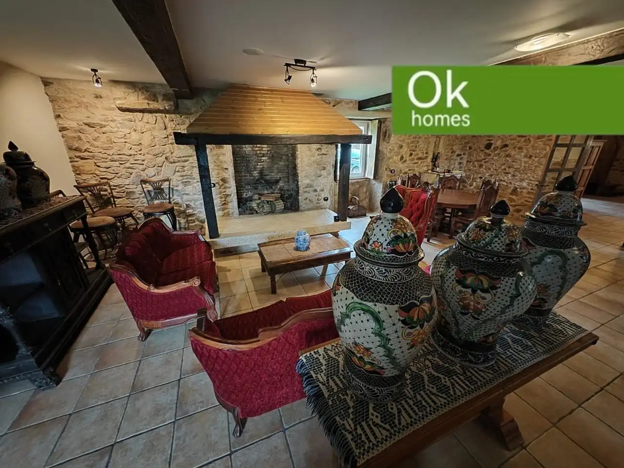 Wohnzimmer von Country house zum Verkauf in Sobrado (A Coruña) mit Heizung, Privatgarten und Parkett