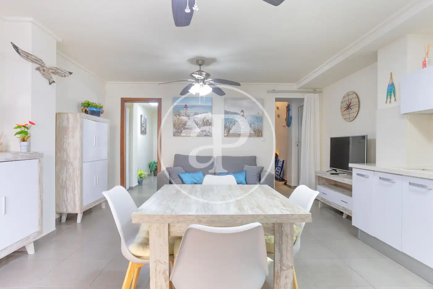 Sala de estar de Piso de alquiler en Bellreguard con Calefacción, Terraza y Amueblado