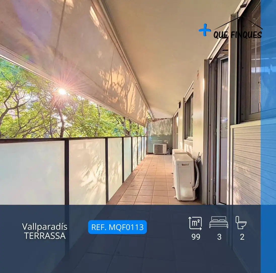 Terraza de Piso de alquiler en Terrassa con Calefacción, Parquet y Balcón